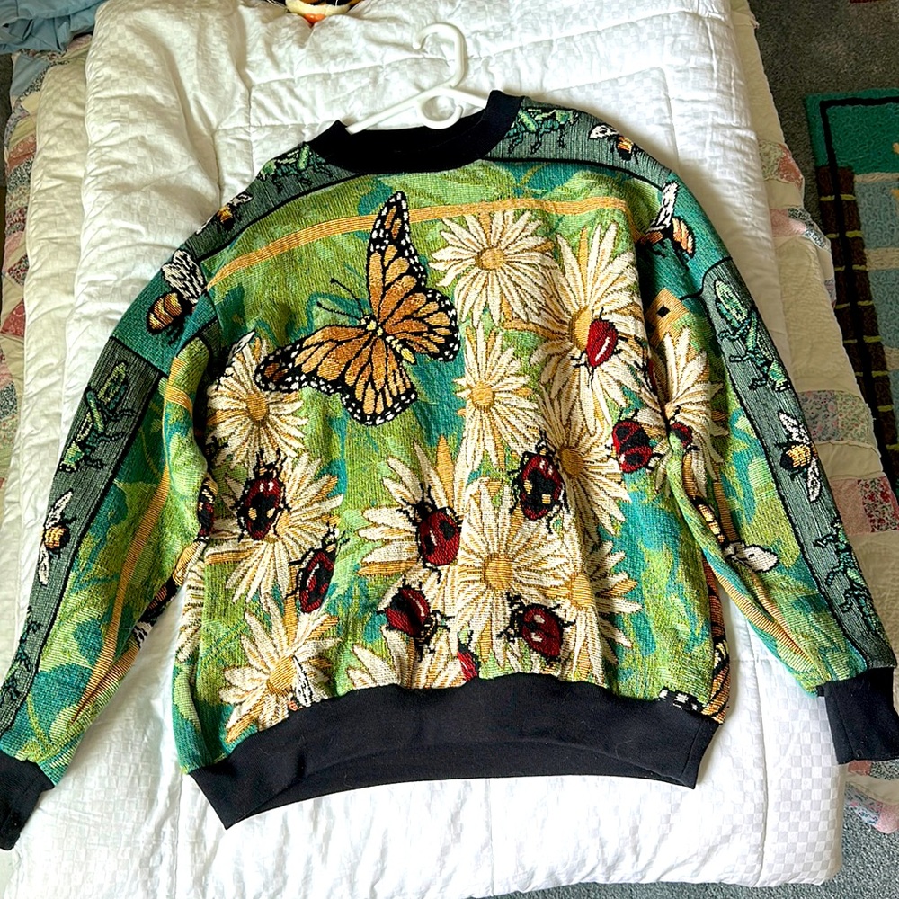 Sugar Street Weavers tapestry sweater